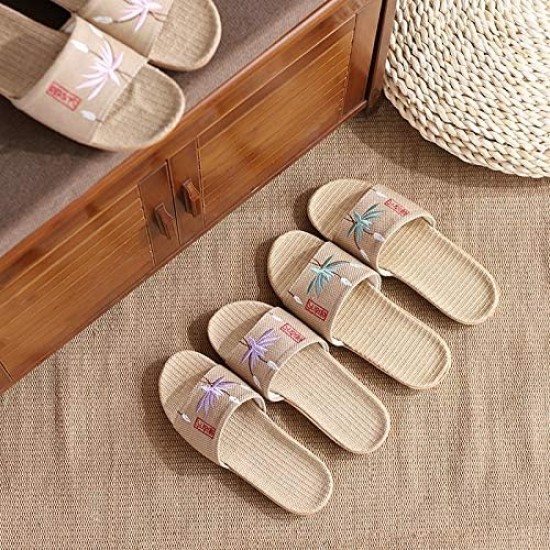 Flax Slippers Unisex Linen Beach Shoes