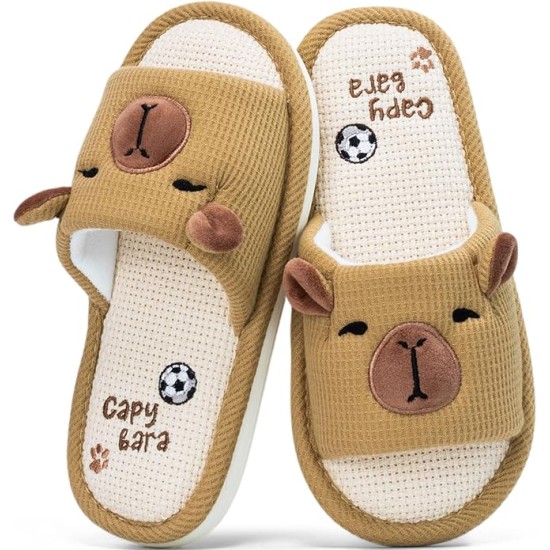 Capybara Slippers for Women Men Fluffy Animal Slippers
