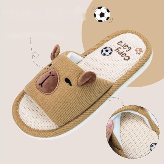 Capybara Slippers for Women Men Fluffy Animal Slippers
