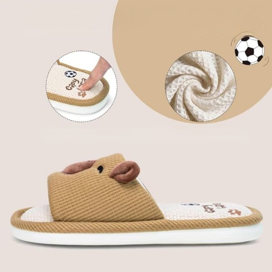 Capybara Slippers for Women Men Fluffy Animal Slippers