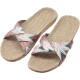 Women's Slippers Flax Cross House Shoes Indoor Breathable Outdoor Sandals