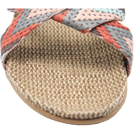 Women's Slippers Flax Cross House Shoes Indoor Breathable Outdoor Sandals