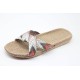 Women's Slippers Flax Cross House Shoes Indoor Breathable Outdoor Sandals