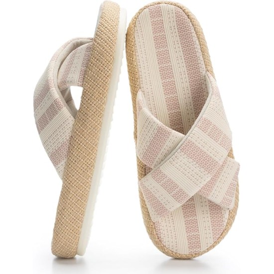 Womens Slippers Memory Foam Slippers for Women Open Toe Comfy House Slipper