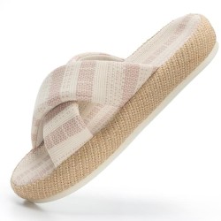 Womens Slippers Memory Foam Slippers for Women Open Toe Comfy House Slipper
