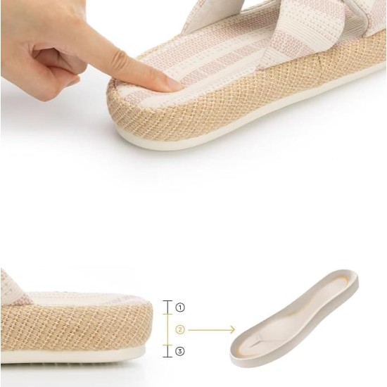 Womens Slippers Memory Foam Slippers for Women Open Toe Comfy House Slipper