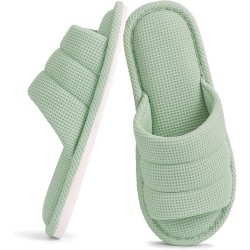 House Slippers for Women Men Waffle Indoor Slippers