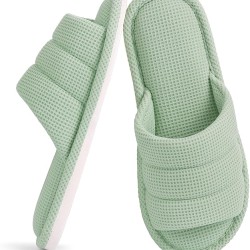 House Slippers for Women Men Waffle Indoor Slippers