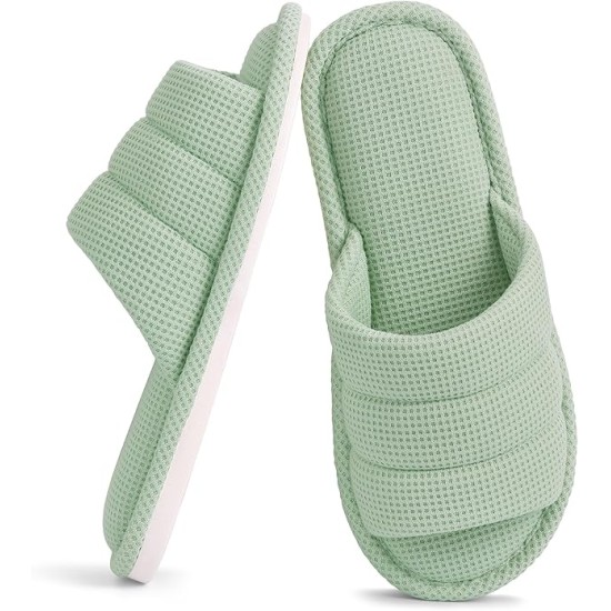 House Slippers for Women Men Waffle Indoor Slippers