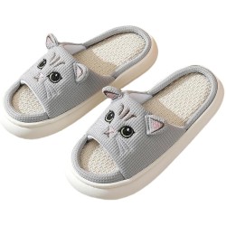 Cat Slippers for Women Fuzzy Plush Kitty House Shoes