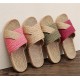 Unisex Linen Slippers Indoor Breathable House Shoes