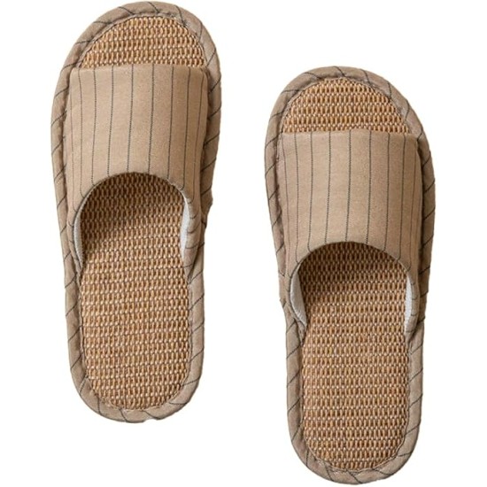 Men Women Open Toe House Slippers