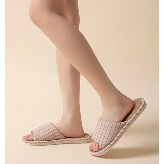 Men Women Open Toe House Slippers