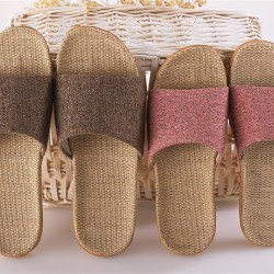 Breathable Linen House Slippers