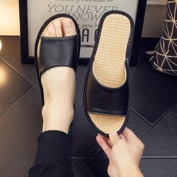 Linen Insole Non Slip Breathable Flexible Indoor Home Shoes
