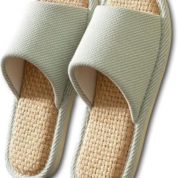 Women and Men Linen House Slippers Indoor
