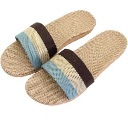 Unisex Linen Skidproof Indoor Slippers
