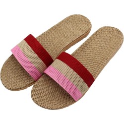 Unisex Linen Skidproof Indoor Slippers
