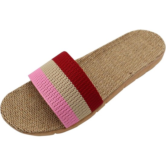 Unisex Linen Skidproof Indoor Slippers