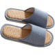 Linen Slippers Indoor Silent Slippers For Women And Men
