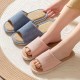 Linen Slippers Indoor Silent Slippers For Women And Men
