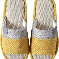 Linen Slippers for Women Japanese Style House Slippers