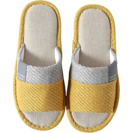 Linen Slippers for Women Japanese Style House Slippers