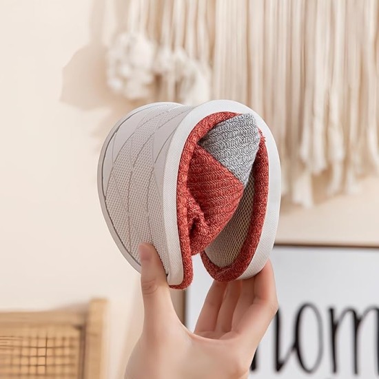 Linen Slippers for Women Japanese Style House Slippers