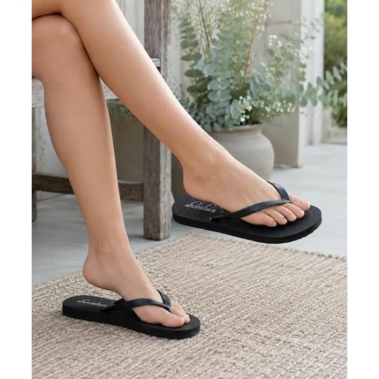 Slim Basic Flip Flops for Women with Comfortable Yoga Mat