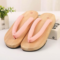 Wooden Clogs Adult Women Anime Cosplay Shoes Geta Slippers AA