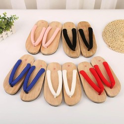 Wooden Clogs Adult Women Anime Cosplay Shoes Geta Slippers AA