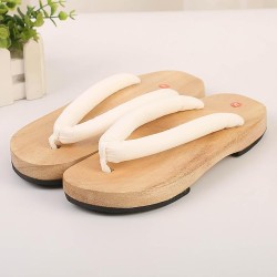Wooden Clogs Adult Women Anime Cosplay Shoes Geta Slippers
