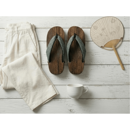 Wooden Clogs with Tabi Socks Japanese Geta Sandals