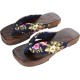Japanese Geta Flip Flops Sandals Wood Traditional Women Clogs Mules