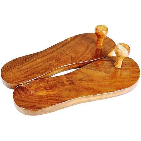 Traditional Khadau Wooden Sandals Charan Paduka