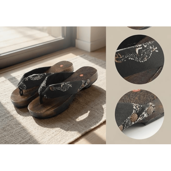 Japanese Geta Sandals Traditional Kimono Slippers