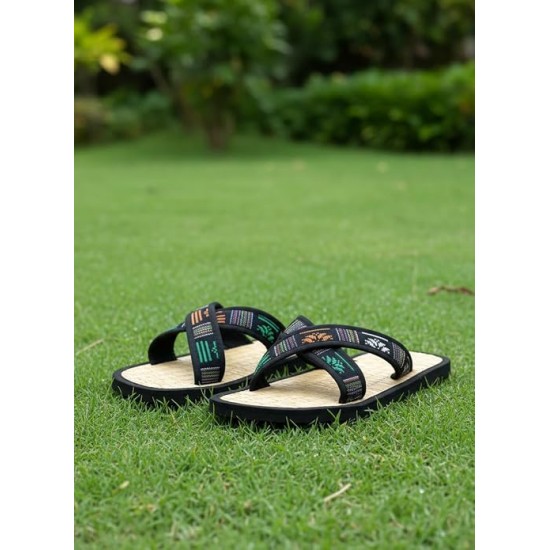 Natural Sedge Mat Sandals Sustainable Straw Flip Flops