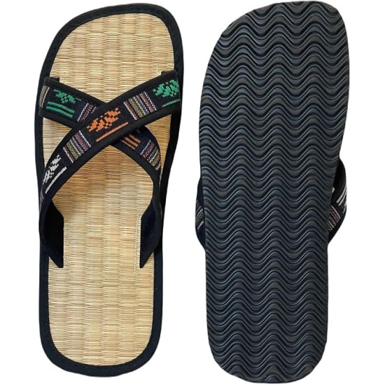 Natural Sedge Mat Sandals Sustainable Straw Flip Flops