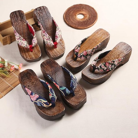 Japanese Traditional Sandals Geta Wooden Clogs 