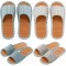 2 Pairs Bamboo Slippers for Breathable Soft House Slippers 