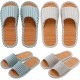2 Pairs Bamboo Slippers for Breathable Soft House Slippers 