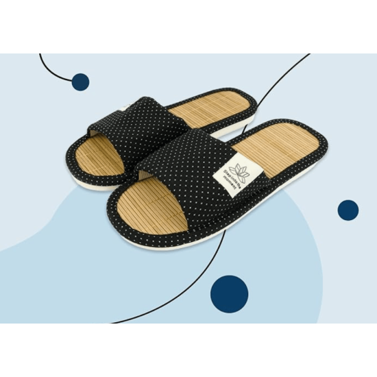 Japanese Bamboo House Slippers for Women and Men Indoor