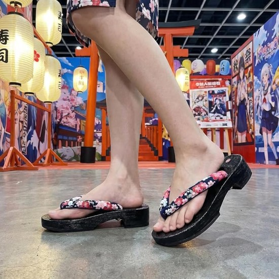 Cosplay Women Japanese Wooden Clog