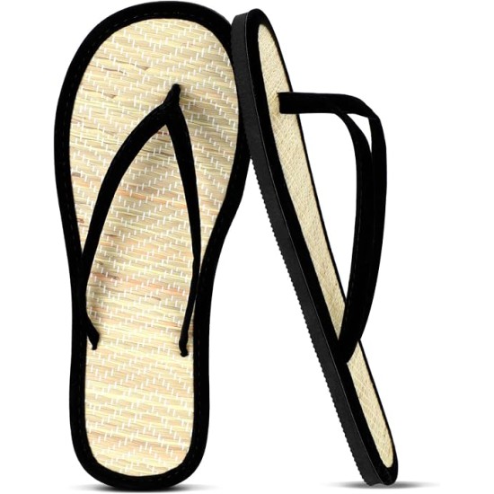 Women's Bamboo Flip Flop Non Slip Lightweight Indoor Beach Sandals