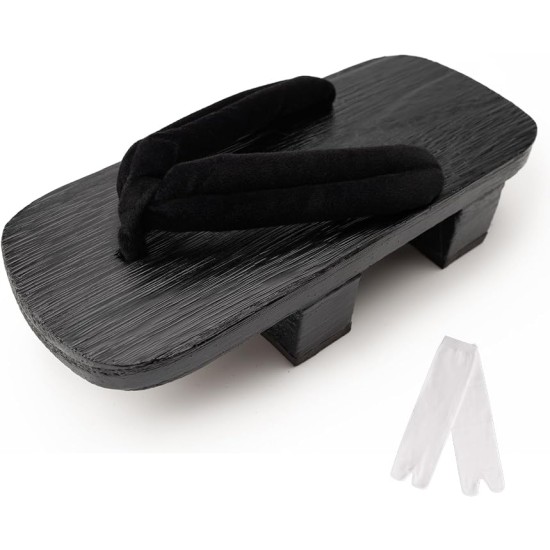 Japanese Shoes Geta Wooden Clogs with Tabi Socks
