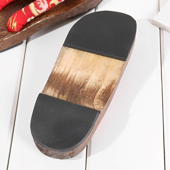 Kids Japanese Traditional Shoes Wooden Sandals Geta Clog