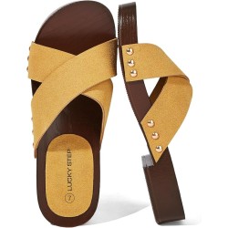 Women's Slide Sandals Wooden Slippers