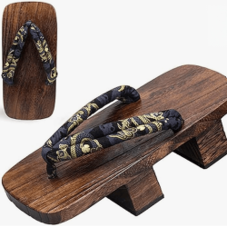 Geta Sandals Wooden Clogs Geta Sandals Flip Flop Two-Teeth Traditional High Heel Slippers