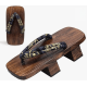 Geta Sandals Wooden Clogs Geta Sandals Flip Flop Two-Teeth Traditional High Heel Slippers