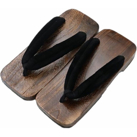 Japanese Shoes Geta for Men Square Wooden Clogs